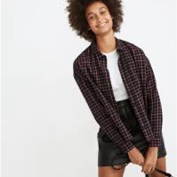 Madewell Flannel Westlake Shirt in Stoppard Plaid XS - Picture 9 of 10
